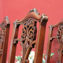 Load image into Gallery viewer, x SOLD Set of 4 Antique English Dining Chairs, 4 Mahogany Kitchen Chairs, Hall Chairs B10681