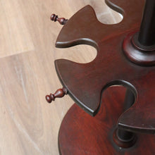 Load image into Gallery viewer, x SOLD Antique Australian Cedar Riding Boot Stand, Swivel Stand Boot Holder with Hooks B11004