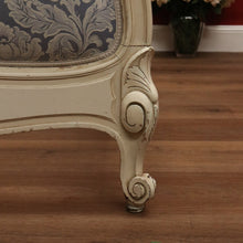Load image into Gallery viewer, x SOLD Antique French Painted Double Bed, Padded Buttoned Headboard and Foot Bed B10764