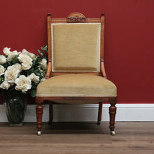 Load image into Gallery viewer, Antique English Grandmother Chair, English Walnut Bedroom Chair, Lounge Chair B10792