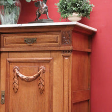 Load image into Gallery viewer, x SOLD Antique French Oak and Marble Sideboard, Two Drawer Entry, Foyer or Hall Cabinet B10956