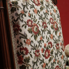 Load image into Gallery viewer, x SOLD Antique French Chair, Hall bedroom Chair, Walnut & Gilt Frame Rust Amber Flowers B11189