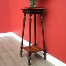Load image into Gallery viewer, x SOLD Antique French Jardinière Stand Pedestal, Walnut Plant Stand, Statue Holder. B10340