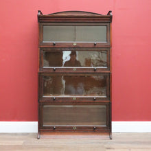 Load image into Gallery viewer, x SOLD Antique English Solicitors Bookcase, Four Section Stackable Bookcase, The Lebus B11089