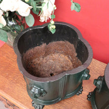 Load image into Gallery viewer, x SOLD Set of 2 Antique French Jardinières, Pair of Cast Iron Jardinieres Pot Planters B10209