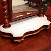 Load image into Gallery viewer, x SOLD Antique English Mahogany Marble Base, Chest of Drawers Mirror, Toilet Mirror B10706