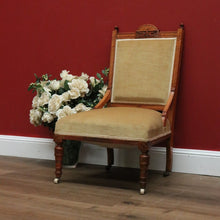 Load image into Gallery viewer, x SOLD Antique English Grandmother Chair, English Walnut Bedroom Chair, Lounge Chair B10792