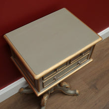 Load image into Gallery viewer, x SOLD Vintage Lamp Table, 3 Drawer Mahogany Sewing Table, Bedside Pedestal Wine Table B10672