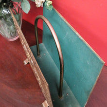 Load image into Gallery viewer, x SOLD Antique French Brass Ipad Magazine Holder, French Coat of Arms Kindling Basket. B10334