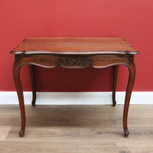 Load image into Gallery viewer, x SOLD Antique French Sofa Table Side Table Lamp Hall Table with Carved Scalloped Apron B10641