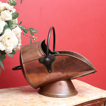 Load image into Gallery viewer, x SOLD Antique French Copper Bucket, Coal Scuttle, Magazine Holder, Kindling Firewood B10552