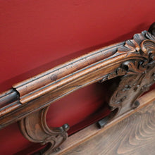 Load image into Gallery viewer, x SOLD Antique French Oak Hall Seat, Entry Slat Back Chair Bench Seat Chair Settle B10654