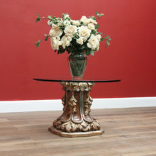 Load image into Gallery viewer, x SOLD Italian Florentine-style Coffee Table, Gilt Timber Pedestal Base with a Glass Top B10104