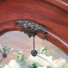 Load image into Gallery viewer, Antique French Mantle Mirror, French Walnut and Bevelled Edge Hall Wall Mirror B10571