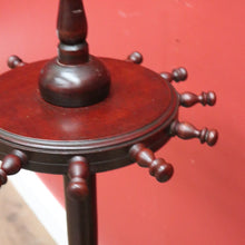 Load image into Gallery viewer, x SOLD Antique Australian Cedar Riding Boot Stand, Swivel Stand Boot Holder with Hooks B11004
