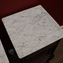 Load image into Gallery viewer, x SOLD Pair of Antique French Oak Bedside Cabinets, Lamp Tables with Tier Storage Base B10566