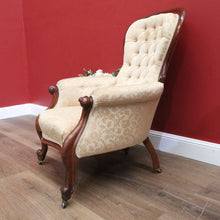 Load image into Gallery viewer, x SOLD Antique Grandfather Chair, Antique English Mahogany Arm Chair, Grandfather Chair B11016