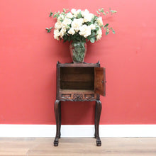 Load image into Gallery viewer, x SOLD Antique French Bedside Table, French Oak Lamp Side Table or Cabinet with Drawer B10797