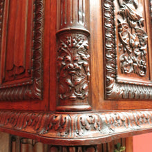 Load image into Gallery viewer, Antique French 19th Century Oak Gothic Revival, Sacrament Church Court Cabinet B10697