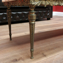 Load image into Gallery viewer, x SOLD Vintage Italian Gilt Brass and Marble Coffee Table with Floral Detail to the apron B11205