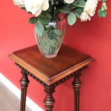 Load image into Gallery viewer, x SOLD Antique French Jardinière Stand Pedestal, Walnut Plant Stand, Statue Holder. B10340