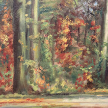 Load image into Gallery viewer, x SOLD Antique Oil on Canvas, Signed Van Lens Bottom Right, Forest Scene, Framed Oil. B11220