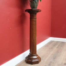 Load image into Gallery viewer, x SOLD Antique French Oak Pedestal, Plant stand in Oak Timbers, Statue Stand or Holder B11248