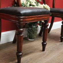 Load image into Gallery viewer, x SOLD Pair of Antique English Hall Chairs, Library or Bedroom Chairs, Mahogany Leather B11120