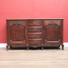 Load image into Gallery viewer, x SOLD Antique French Oak Three Drawer Sideboard, Cabinet, Curved Drawer Hall Cupboard B11063