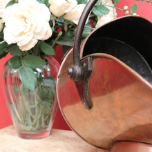Load image into Gallery viewer, x SOLD Antique French Copper Bucket, Coal Scuttle, Magazine Holder, Kindling Firewood B10552