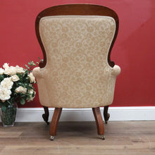 Load image into Gallery viewer, x SOLD Antique Grandfather Chair, Antique English Mahogany Arm Chair, Grandfather Chair B11016