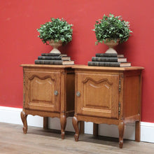 Load image into Gallery viewer, x SOLD Pair of Vintage French Bedside Tables, Lamp, Side Tables with French Scroll Feet B10949