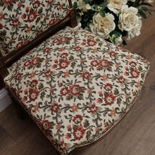 Load image into Gallery viewer, x SOLD Antique French Chair, Hall bedroom Chair, Walnut & Gilt Frame Rust Amber Flowers B11189
