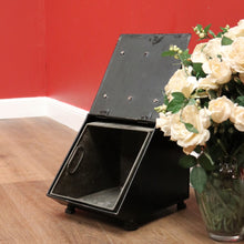 Load image into Gallery viewer, x SOLD Antique French Art Nouveau Copper and Iron Coal Scuttle Storage Box Magazine or Holder Kindling B10719