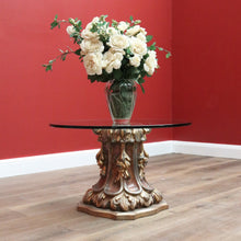 Load image into Gallery viewer, x SOLD Italian Florentine-style Coffee Table, Gilt Timber Pedestal Base with a Glass Top B10104
