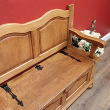 Load image into Gallery viewer, x SOLD Vintage French Hall Seat, Lift lid Shoe Box, Hall Seat Armchair, Chair Storage B10586