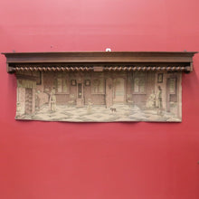 Load image into Gallery viewer, Vintage Dutch Tapestry in Oak Barley Twist Framework, Pelmet, Oak Casement B10560