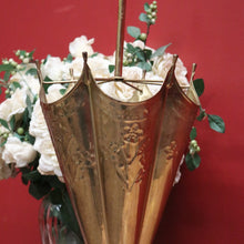 Load image into Gallery viewer, x SOLD Vintage French Brass Umbrella Holder, Umbrella Shaped Umbrella Stand B11212