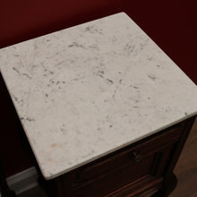 Load image into Gallery viewer, x SOLD Antique French Bedside Cabinets, Oak and Marble Bedside Tables, Lamp Side Tables B10551
