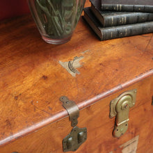 Load image into Gallery viewer, x SOLD Antique English Camphor Box, Marriage Chest, Coffee Table, Toy or Blanket Box B10977