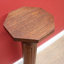 Load image into Gallery viewer, x SOLD Antique French Oak Pedestal, Plant stand in Oak Timbers, Statue Stand or Holder B11248