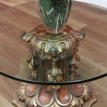 Load image into Gallery viewer, x SOLD Italian Florentine-style Coffee Table, Gilt Timber Pedestal Base with a Glass Top B10104