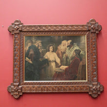 Load image into Gallery viewer, x SOLD Oil Painting, Hofmann, Young Jesus Teaching in the Temple. Framed and signed. B11221