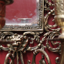 Load image into Gallery viewer, x SOLD Pair of Antique French Brass and Mirror Girandoles, Candle Holders, Wall Sconces B11241