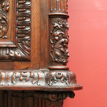 Load image into Gallery viewer, Antique French 19th Century Oak Gothic Revival, Sacrament Church Court Cabinet B10697