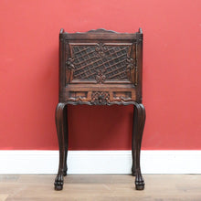 Load image into Gallery viewer, x SOLD Antique French Bedside Table, French Oak Lamp Side Table or Cabinet with Drawer B10797