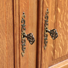Load image into Gallery viewer, x SOLD Vintage French Bookcase, Oak Two Door Open Bookcase Cabinet Hall China Cupboard B10818