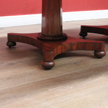 Load image into Gallery viewer, x SOLD Antique English Mahogany Twin Pedestal Extension Leaf Kitchen or Dining Table. B11275