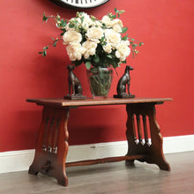 Load image into Gallery viewer, x SOLD Antique Oak Gothic Coffee Table, Antique French Oak Lamp, Side or Coffee Table. B10117