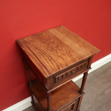 Load image into Gallery viewer, x SOLD Antique French Bedside Table, Oak Lamp Table Bed Side Cabinet Hall Cupboard. B10406